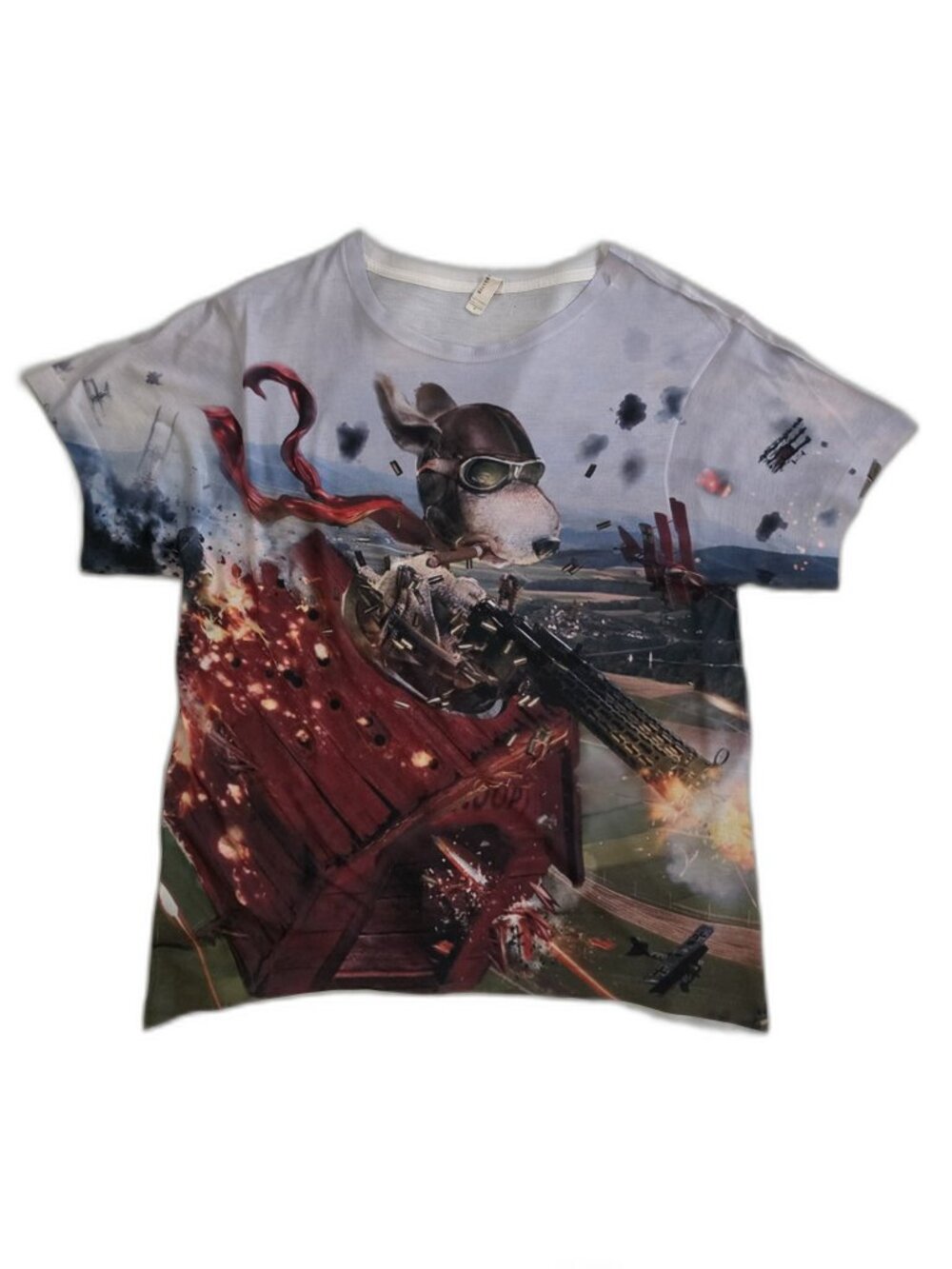 Snoopy Flying Ace Tee S All Over Print Peanuts Dogfight AOP